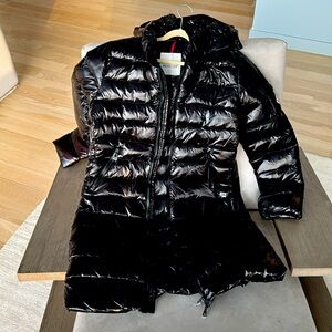 New: Moncler Amintore 3/4 black long down jacket. Size 3: medium. New w/tags